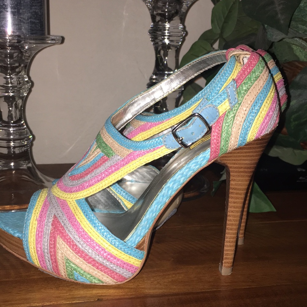 Report signature peep toe sandals with platform - Picture 3 of 5